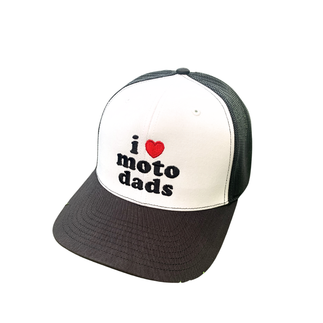 I Heart Moto Dads Trucker Mesh Snap Back