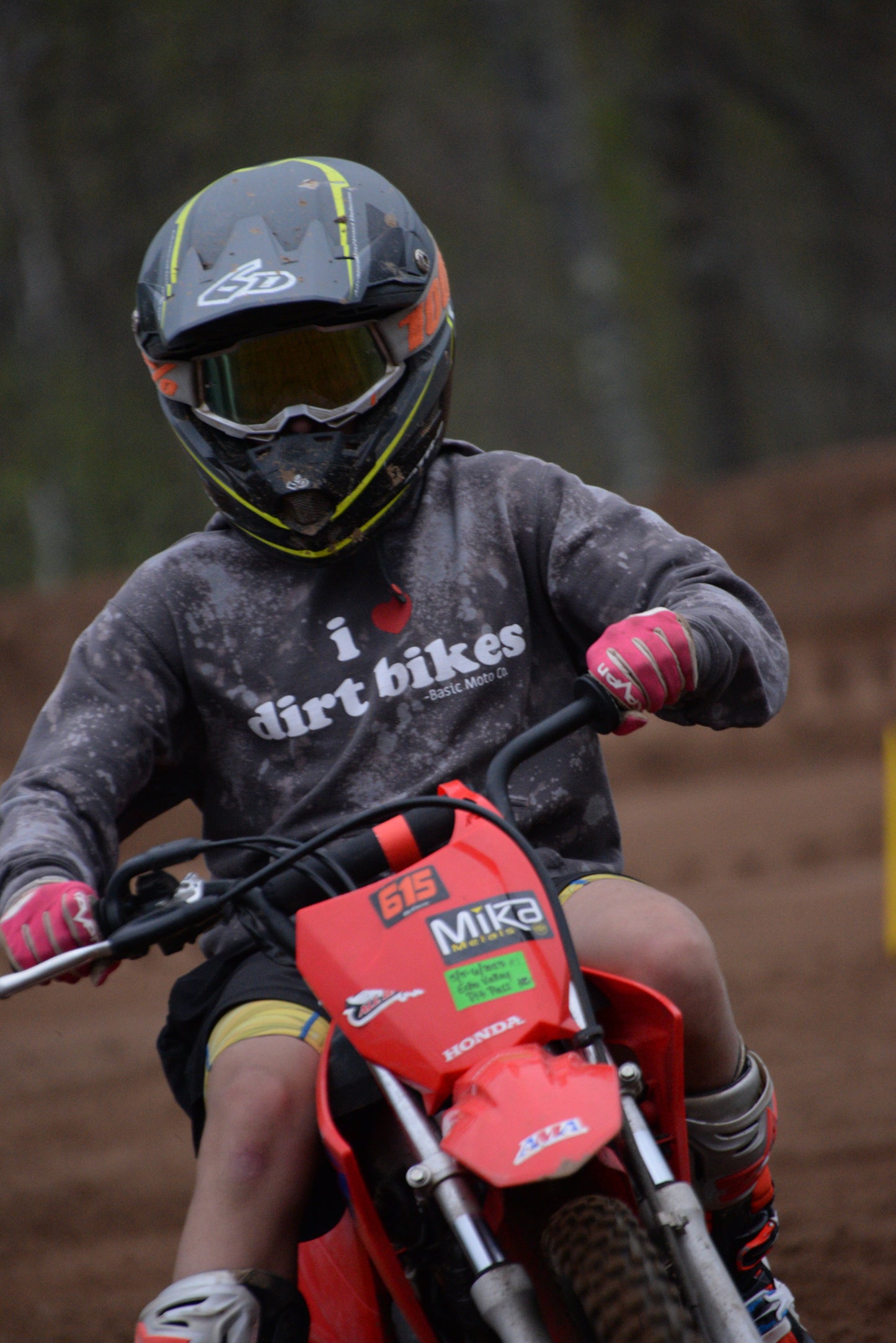 I Heart Dirt Bikes - Hooded Sweatshirt - Charcoal (SE)