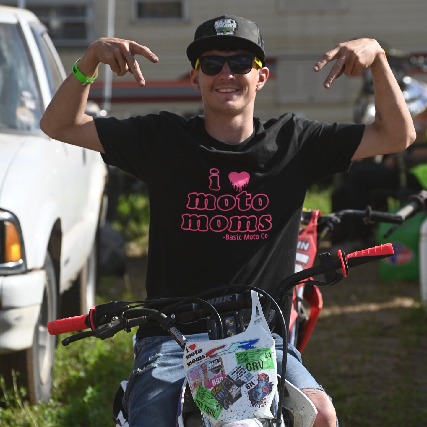 I Heart Moto Moms - Hot Pink