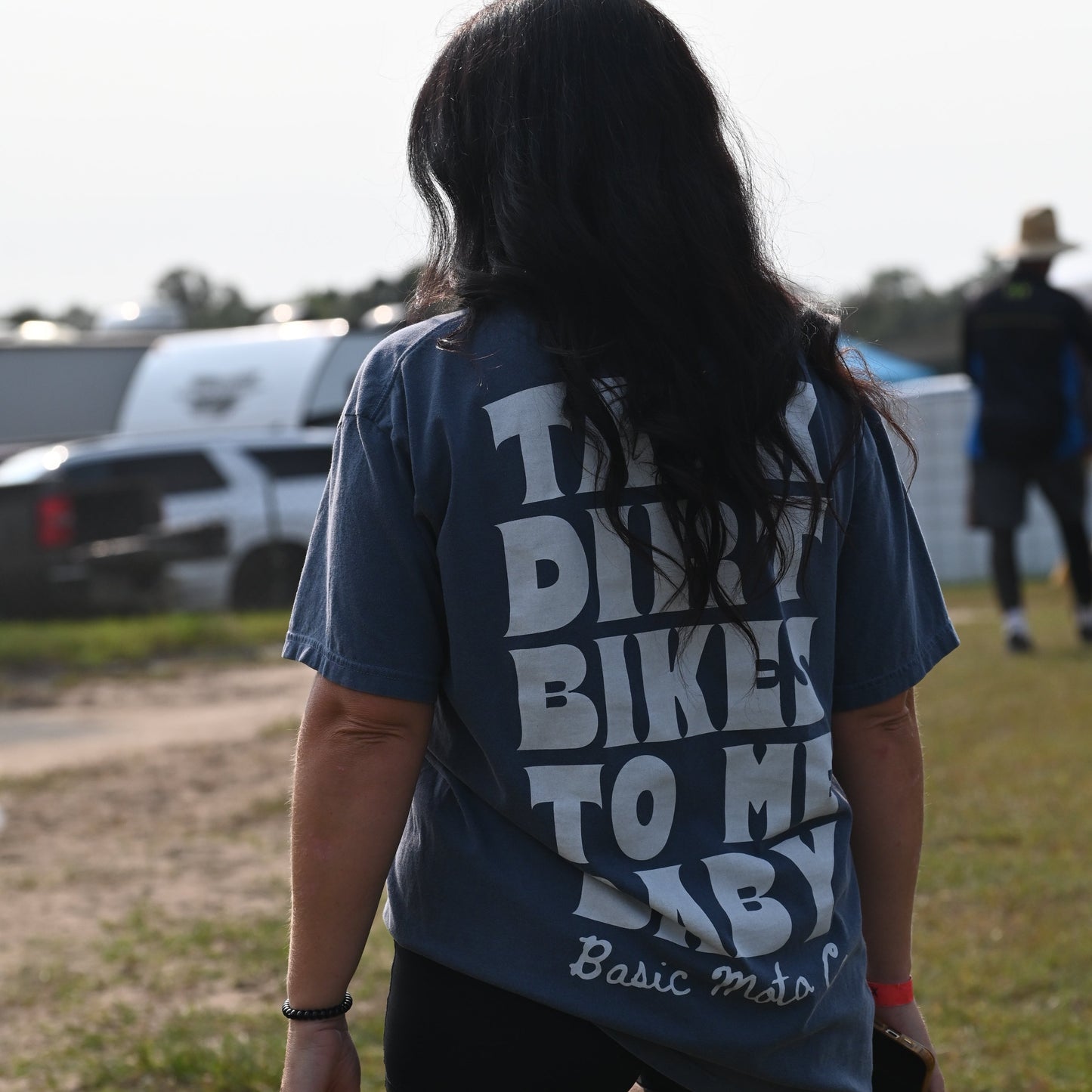 Talk Dirt Bikes To Me Baby Heavyweight T-Shirt