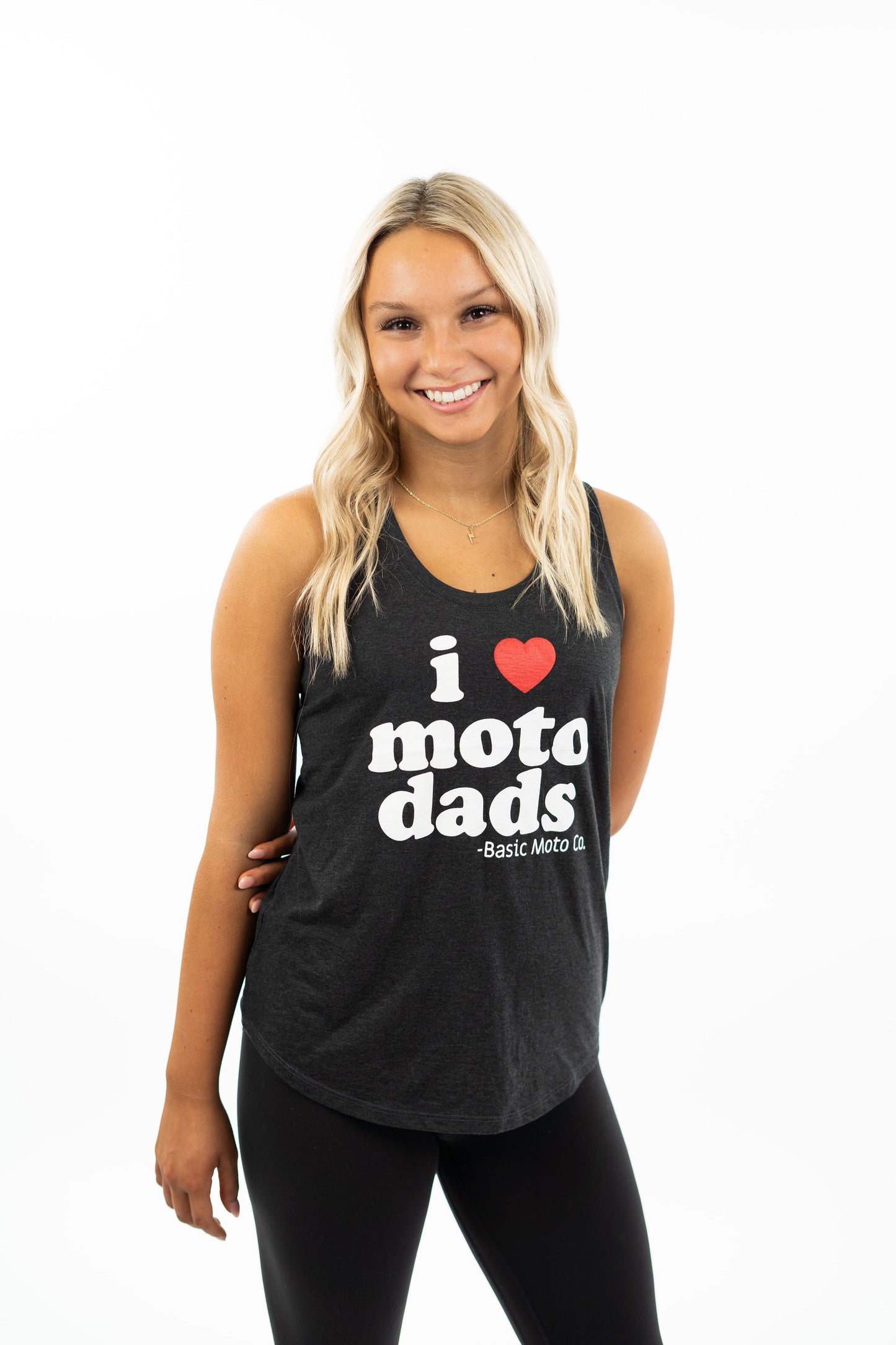 I Heart Moto Dads Black Tank