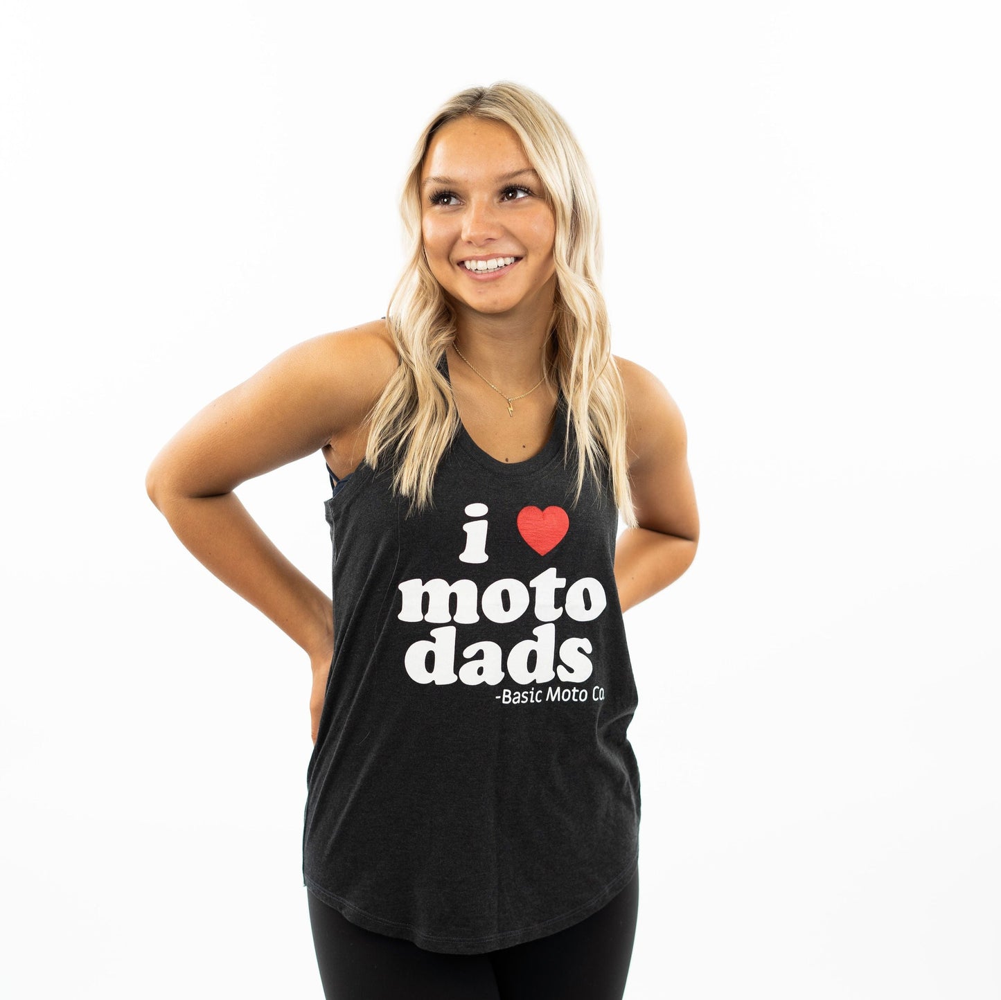I Heart Moto Dads Black Tank