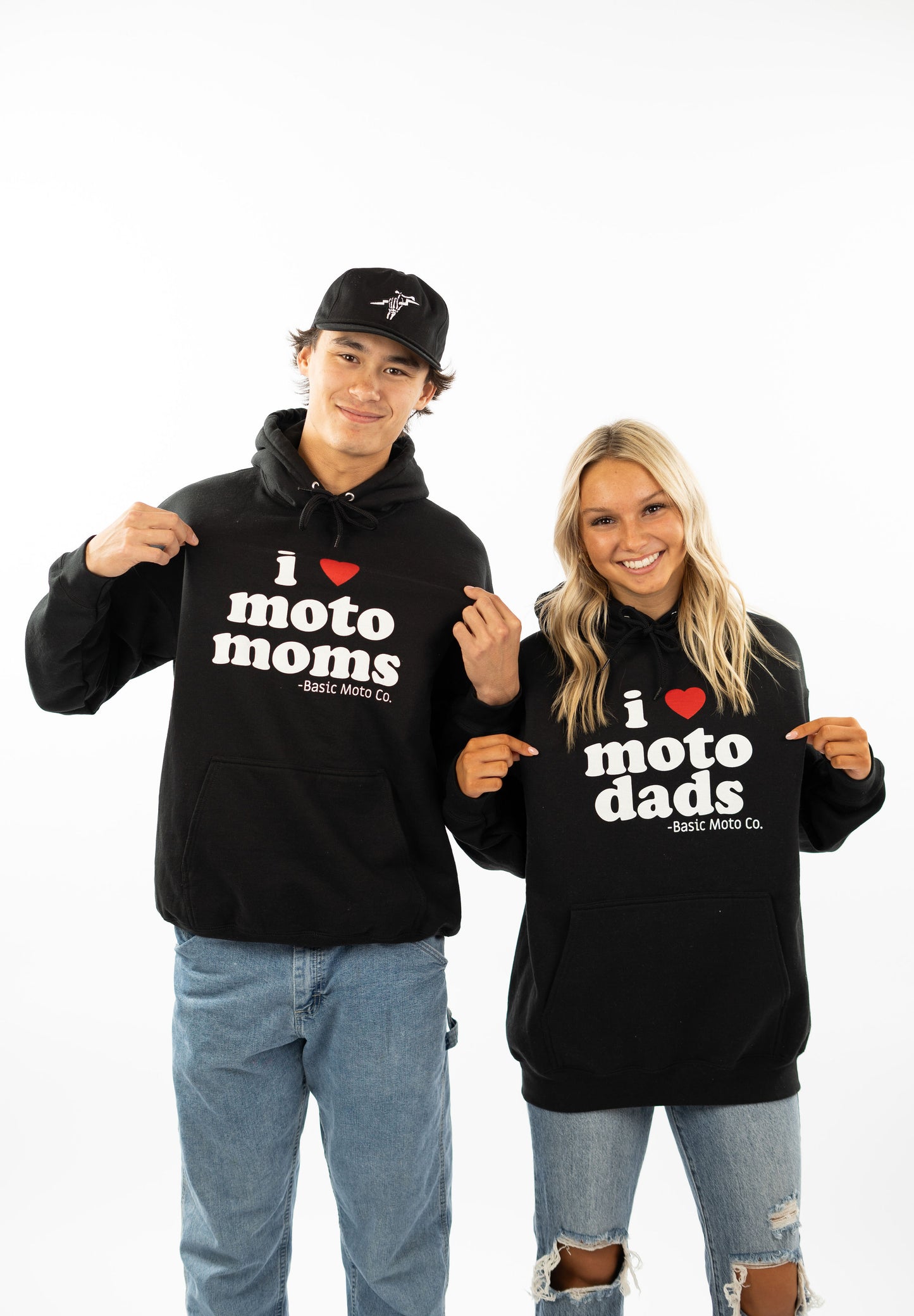I Heart Moto Dads Black Hoodie Sweatshirt
