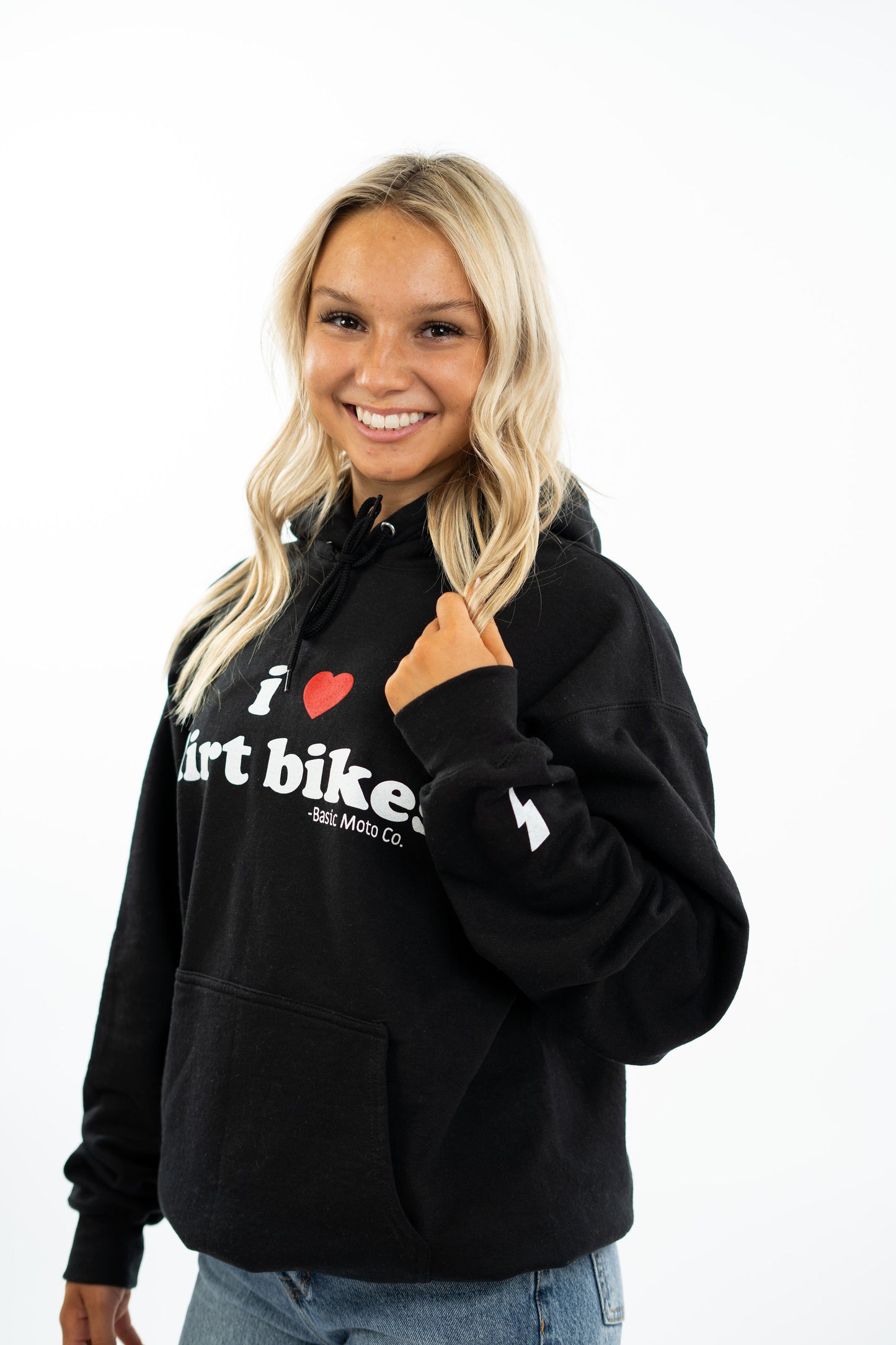 I Heart Dirt Bikes - Hooded Sweatshirt - Black