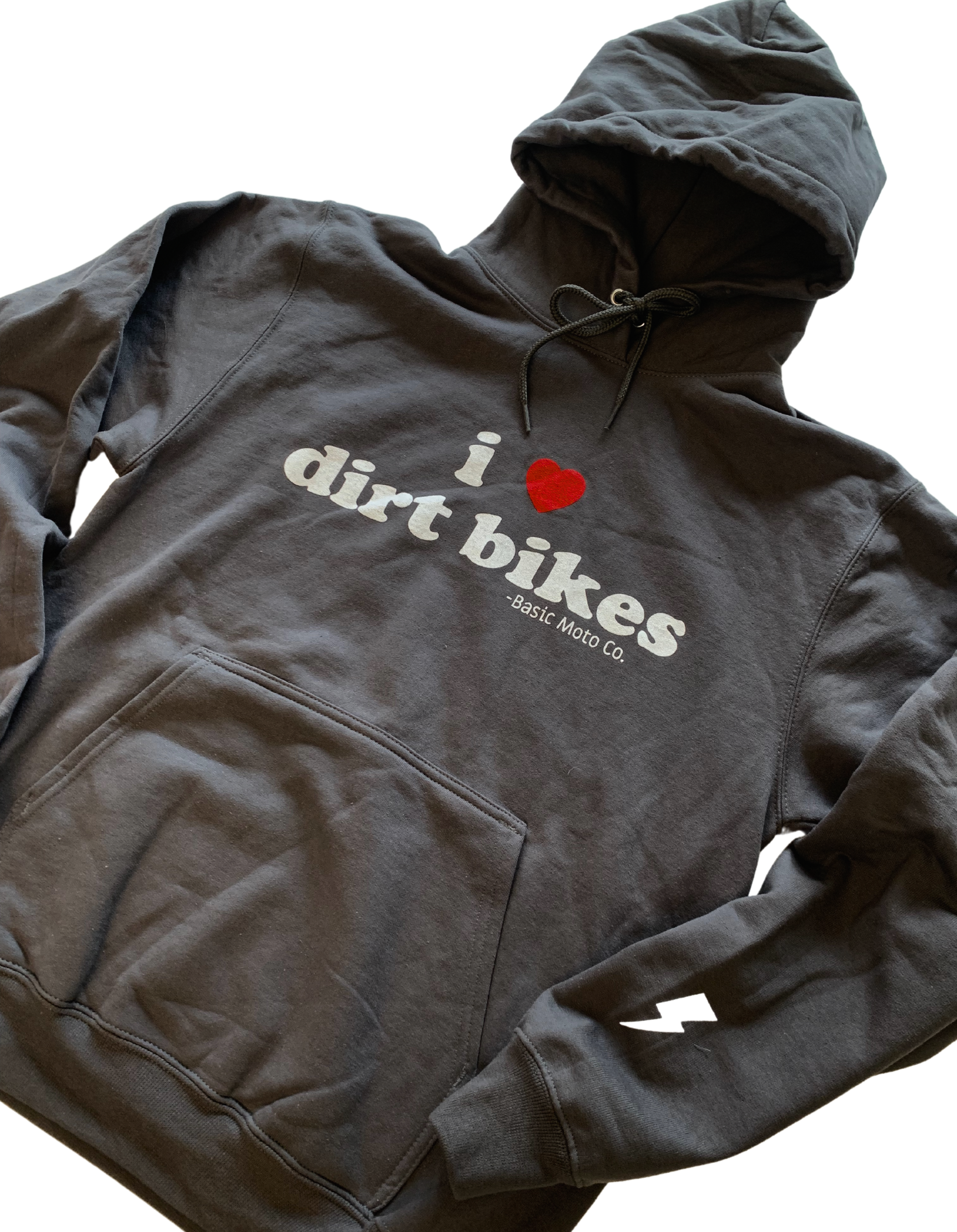 I Heart Dirt Bikes - Hooded Sweatshirt - Charcoal