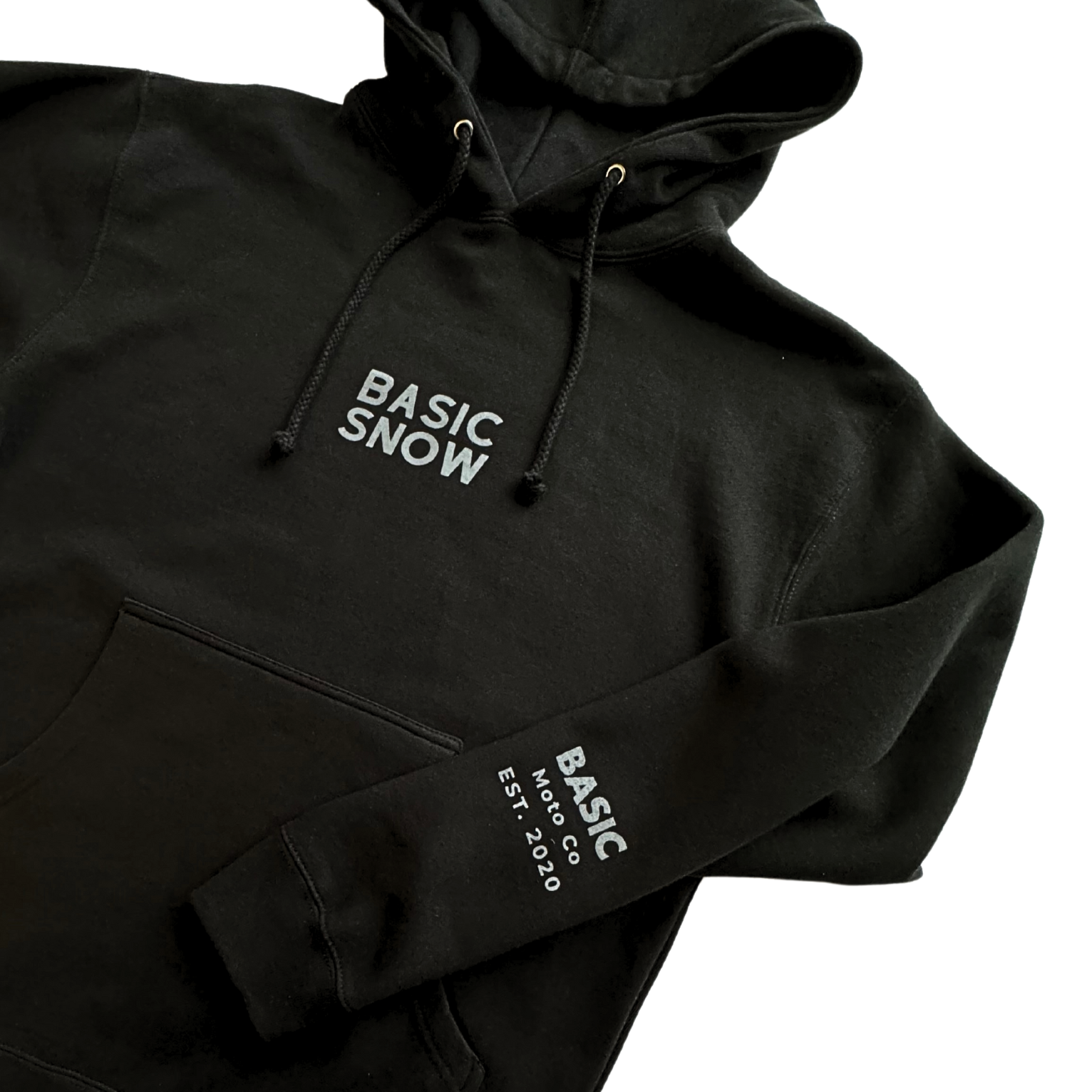Basic Snow - Heavyweight Hooded Sweatshirt - Black