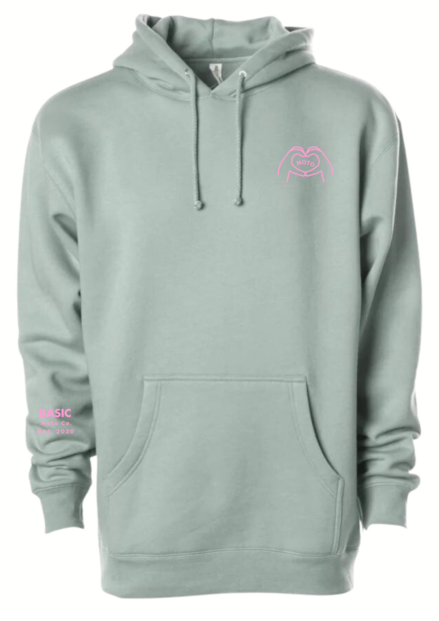 Moto Love Heavyweight Hooded Sweatshirt Sage