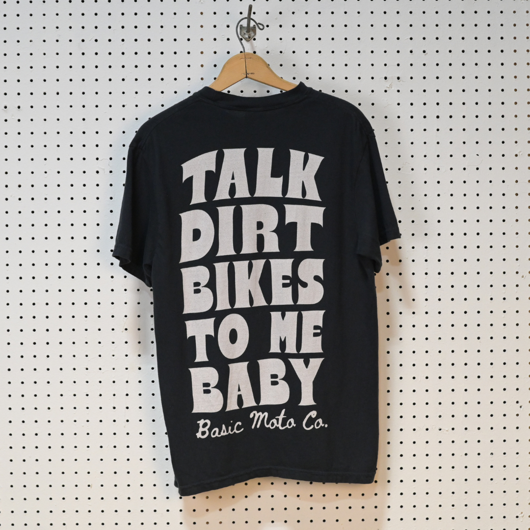 Talk Dirt Bikes To Me Baby Heavyweight T-Shirt