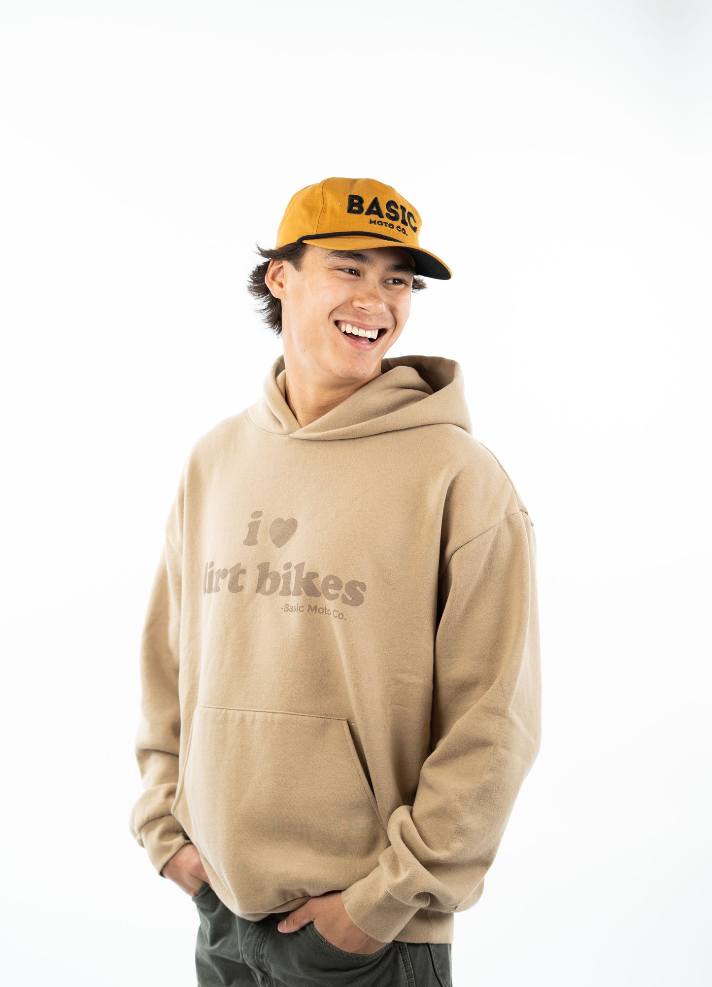 I Heart Dirt Bikes Hoodie - Tan