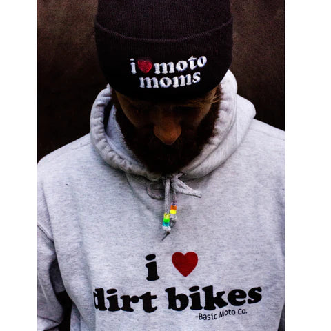 I Heart Moto Moms Knit Beanie - Black