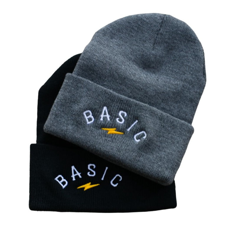 Lightning Strike Knit Beanie - Gray