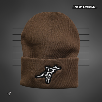 Fist of Lightning 2.0 - Knit Beanie - Brown