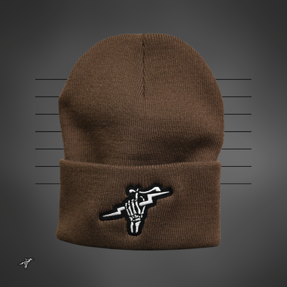 Fist of Lightning 2.0 - Knit Beanie - Brown