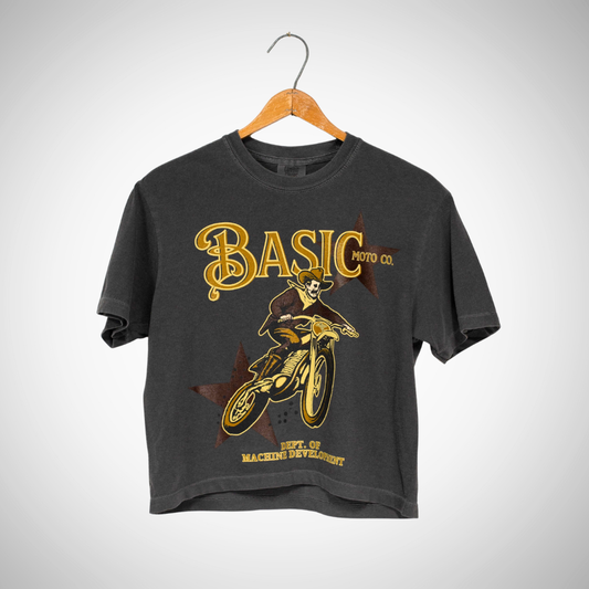 Dirt Bike Cowboy - Women's Cropped T-Shirt