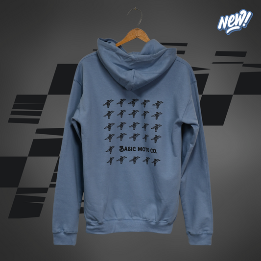 Grid Lock Hoodie Blue
