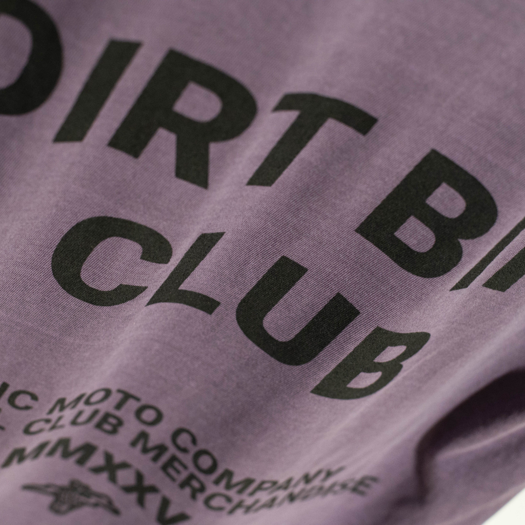 Dirt Bike Club - Heavyweight Cotton T-shirt - Wine