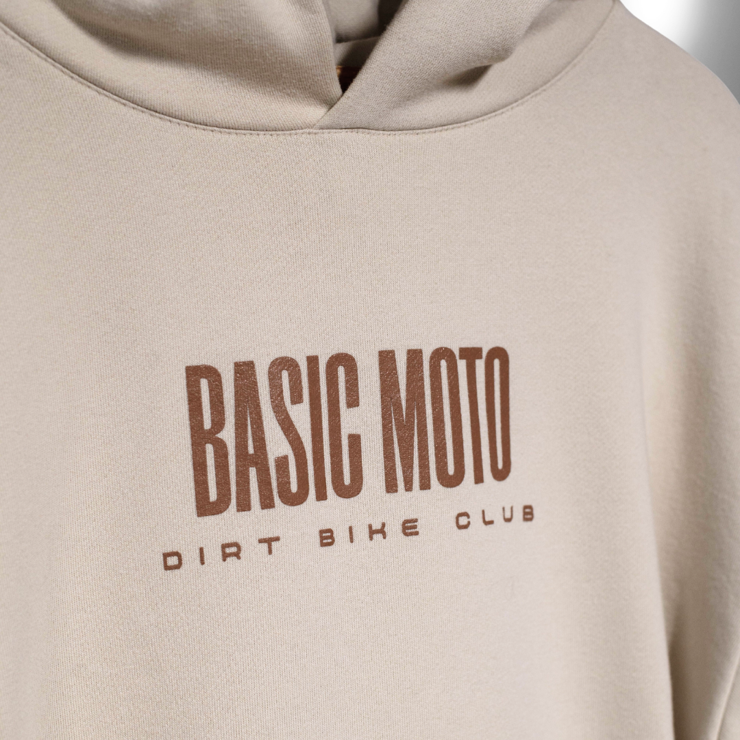 Basic Moto Hoodie - Ivory