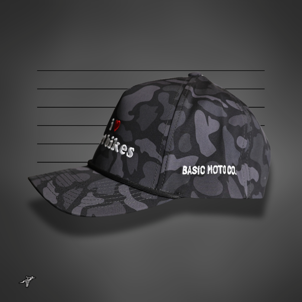 I Love Dirt Bikes Hat Dark Camo