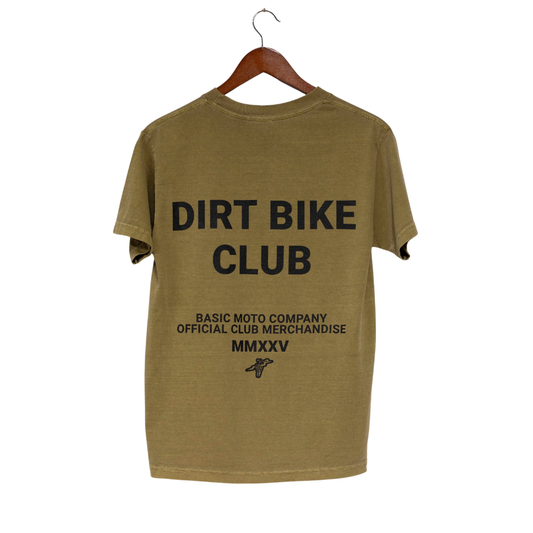 Dirt Bike Club - Heavyweight Cotton T-shirt - Moss