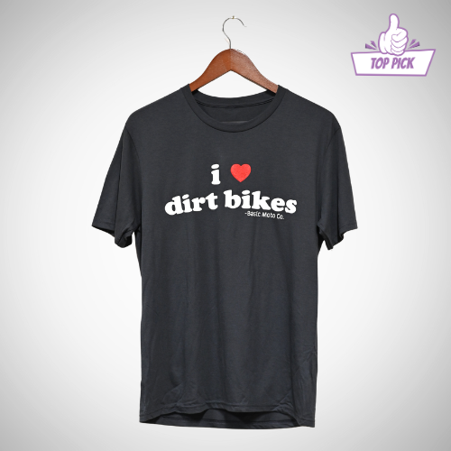 I Heart Dirt Bikes Charcoal Tee