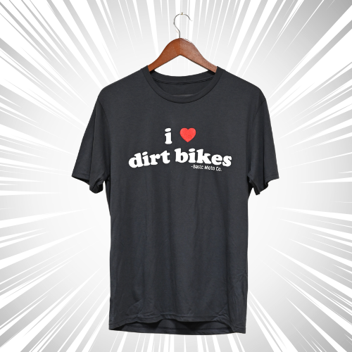 I Heart Dirt Bikes Charcoal Tee