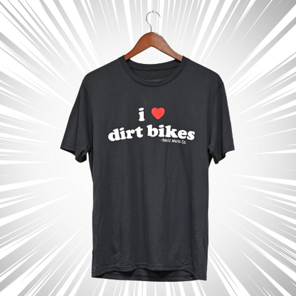 I Heart Dirt Bikes Charcoal Tee