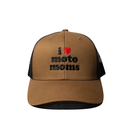 I Love Moto Moms - Mesh Snap Back Hat
