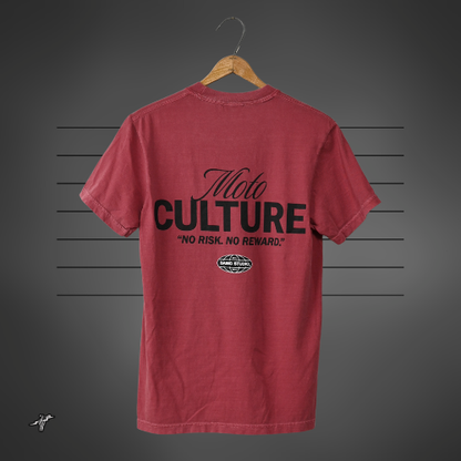 Basic Moto Culture Heavyweight Cotton T - Washed Red