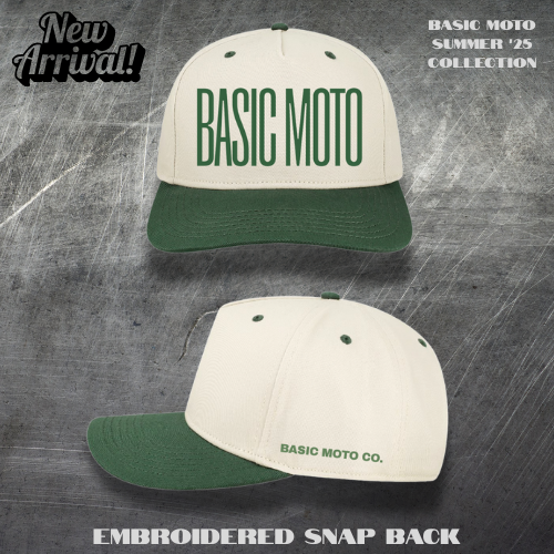 Basic Moto - Structured Snap Back Hat