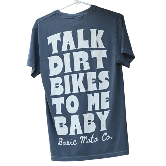 Talk Dirt Bikes To Me Baby Heavyweight T-Shirt