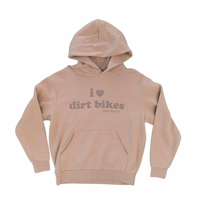 I Heart Dirt Bikes Hoodie - Tan