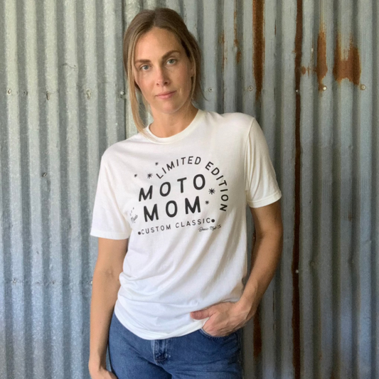 Moto Mom T-Shirt - Natural