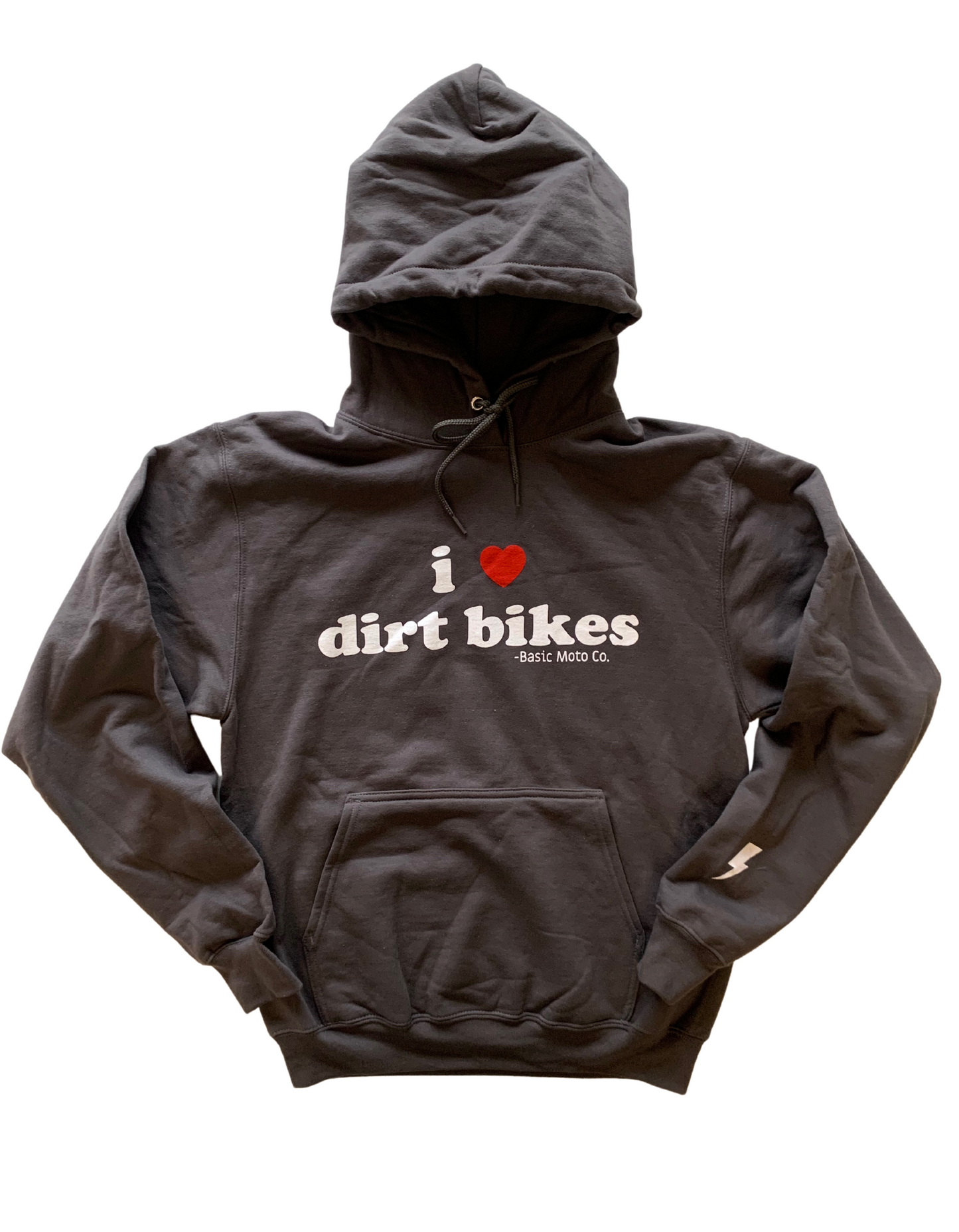 I Heart Dirt Bikes - Hooded Sweatshirt - Charcoal