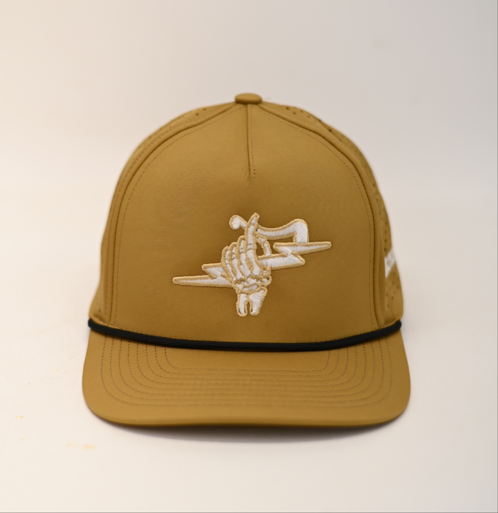 Fist of Lightning - Gold - Perfomance Snap Back Hat