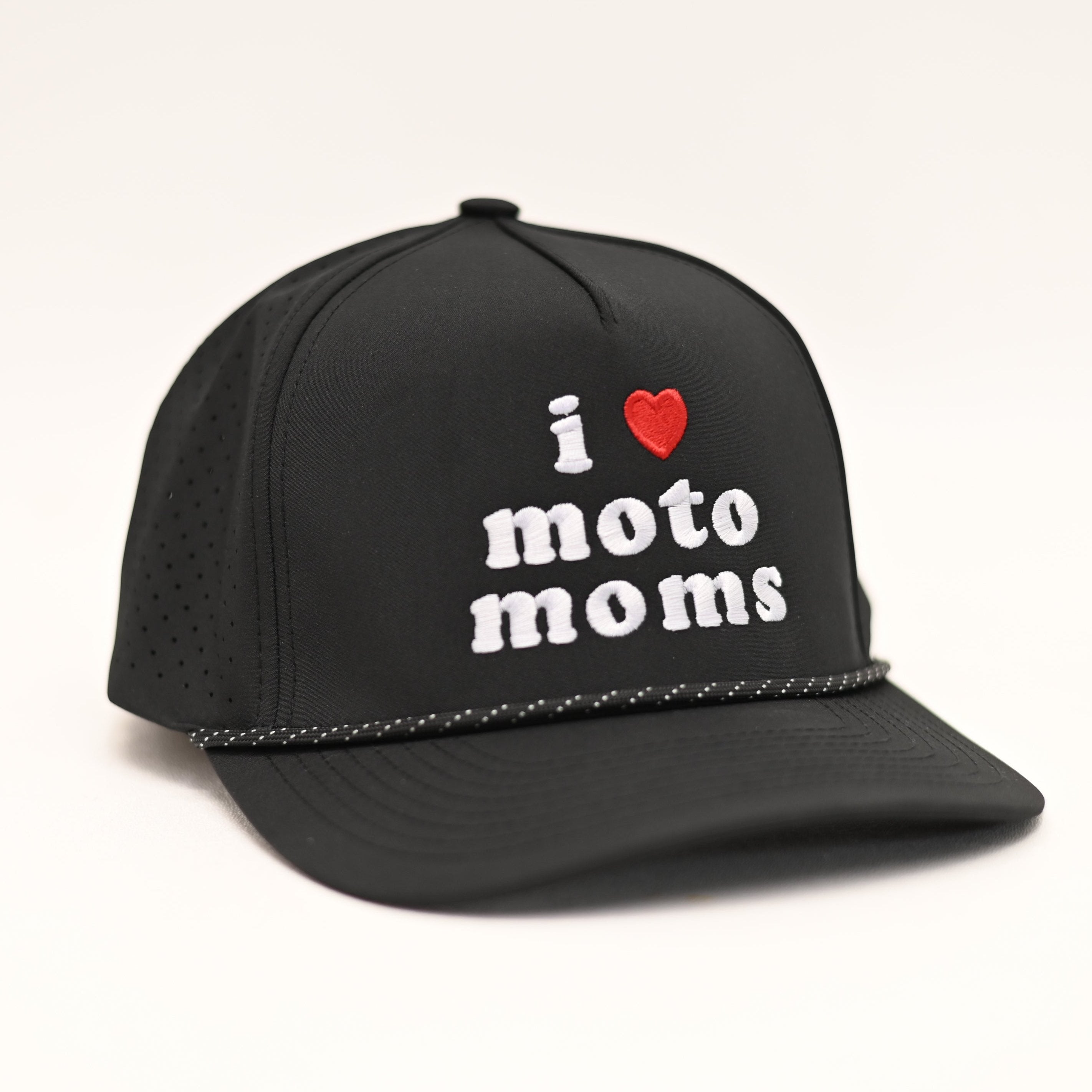 I Love Moto Moms Perfomance Snap Back Hat