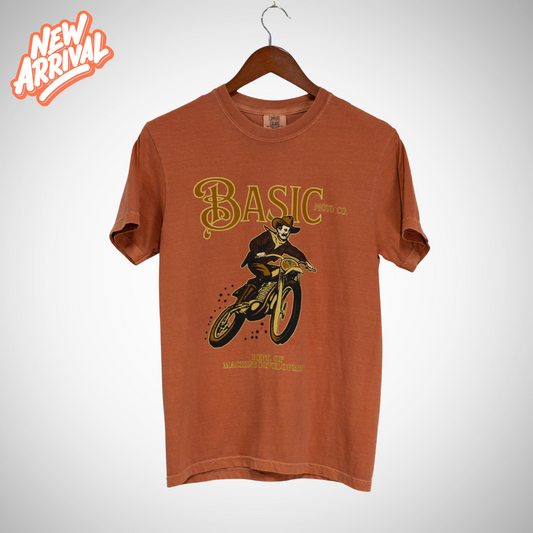 Dirt Bike Cowboy - Heavyweight Cotton T-shirt