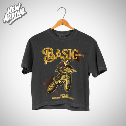 Dirt Bike Cowboy - Women's Cropped T-Shirt