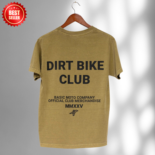 Dirt Bike Club - Heavyweight Cotton T-shirt - Moss