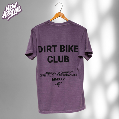Dirt Bike Club - Heavyweight Cotton T-shirt - Wine