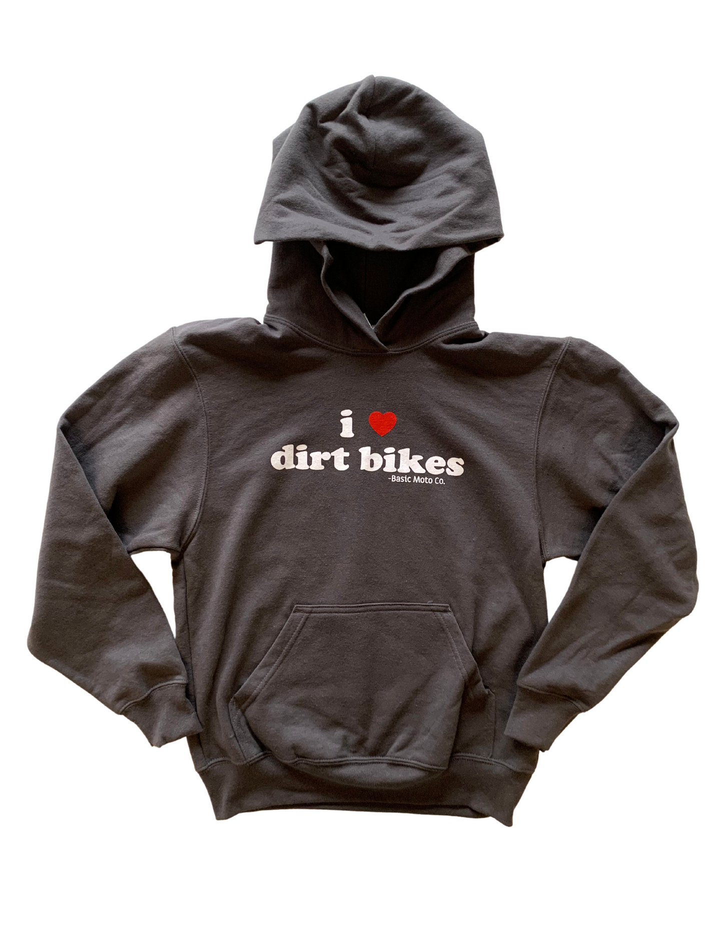 I Heart Dirt Bikes - Hooded Sweatshirt - Charcoal