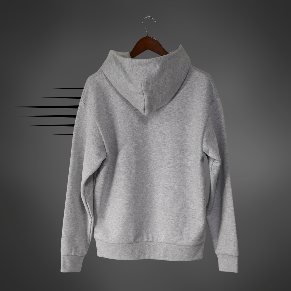 Barcode Heavyweight Hoodie Grey