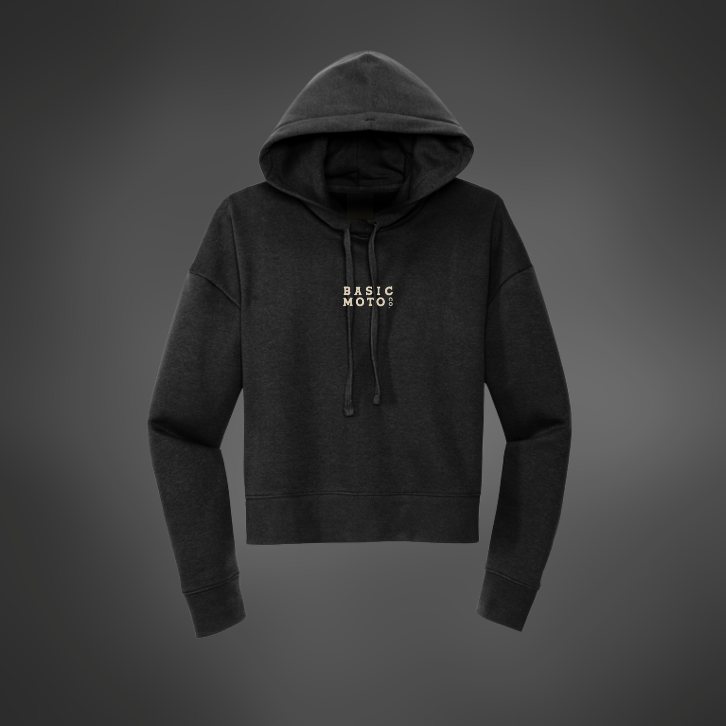 Basic Women's Crop Hoodie in Black