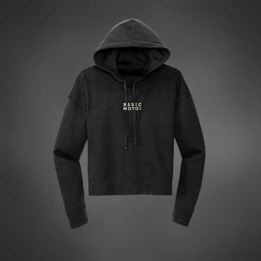 Basic Women's Crop Hoodie in Black