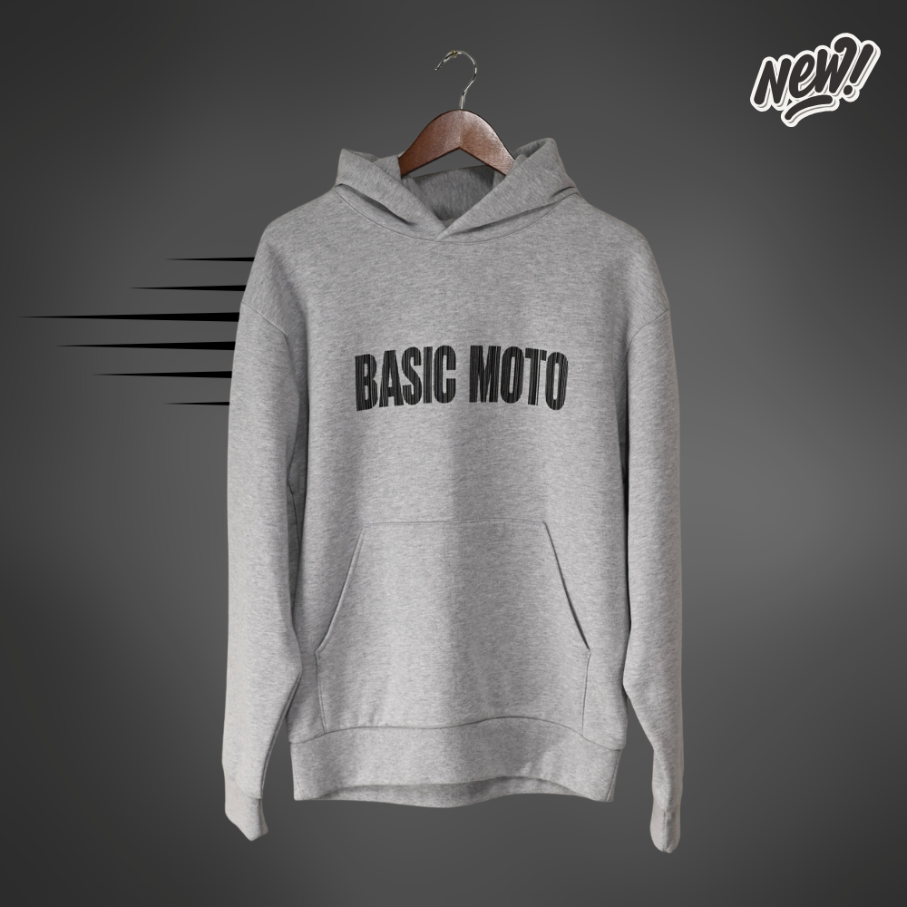 Barcode Heavyweight Hoodie Grey
