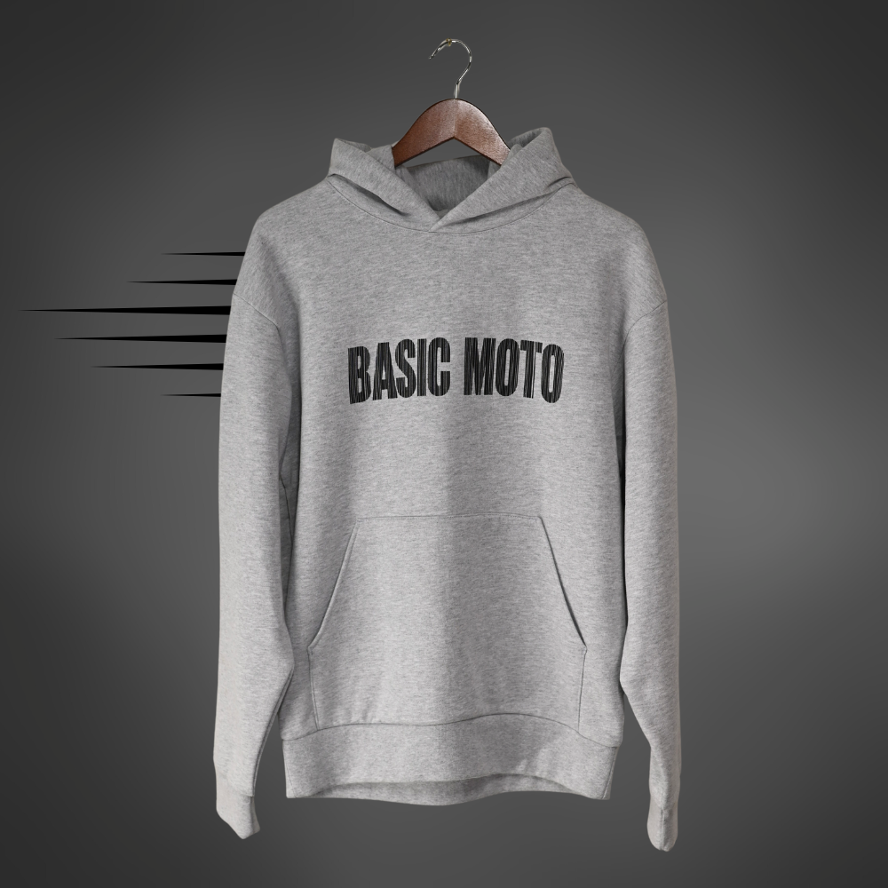 Barcode Heavyweight Hoodie Grey
