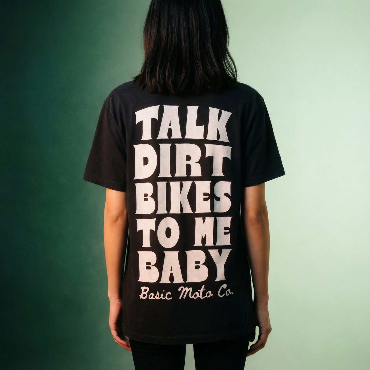 Talk Dirt Bikes To Me Baby Heavyweight T-Shirt