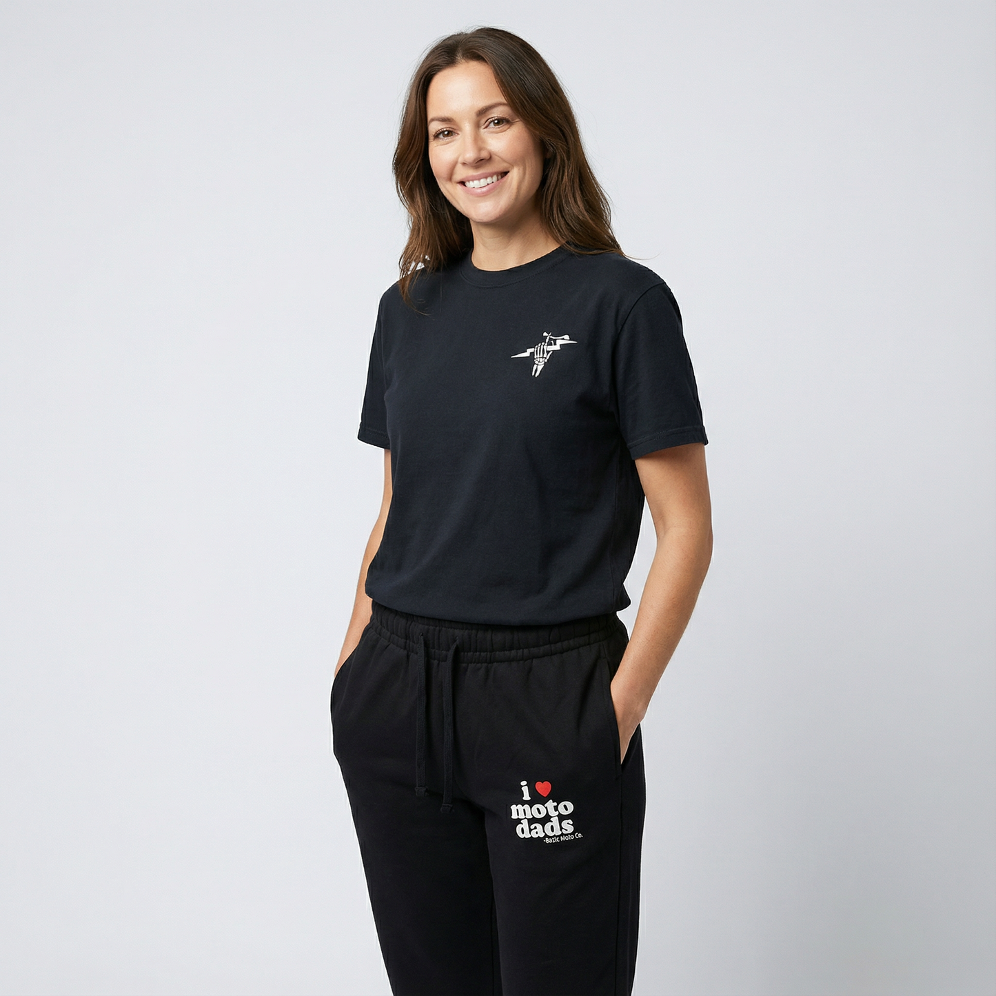 I Heart Moto Dads Sweatpants Women's Black