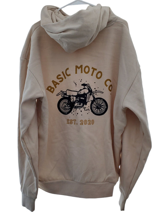 Basic Moto Co Classic Mid Weight Hoodie Ivory