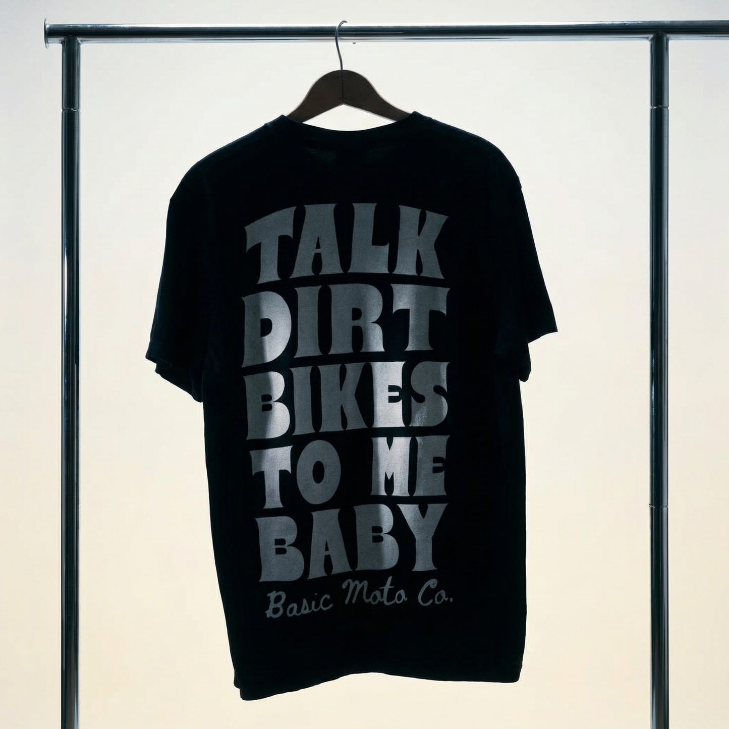 Talk Dirt Bikes To Me Baby Heavyweight T-Shirt