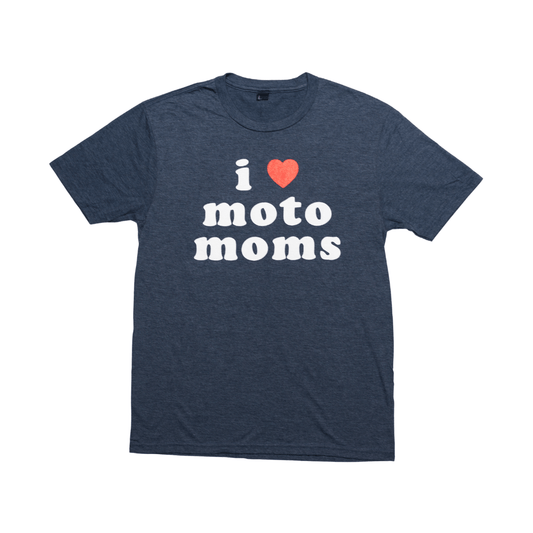 I Heart Moto Moms Navy Tee